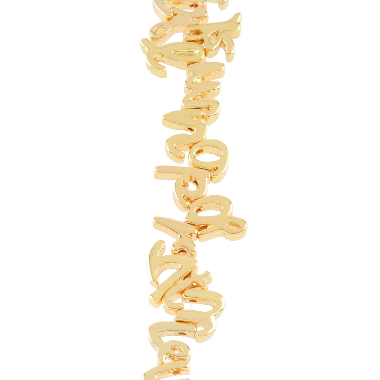 12 Packs: 26 ct. (312 total) Gold Alphabet Beads by Bead Landing™